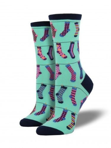 Socksmith Womens Wintergreen crew socks 1 pair size 9-11 NWT novelty casual